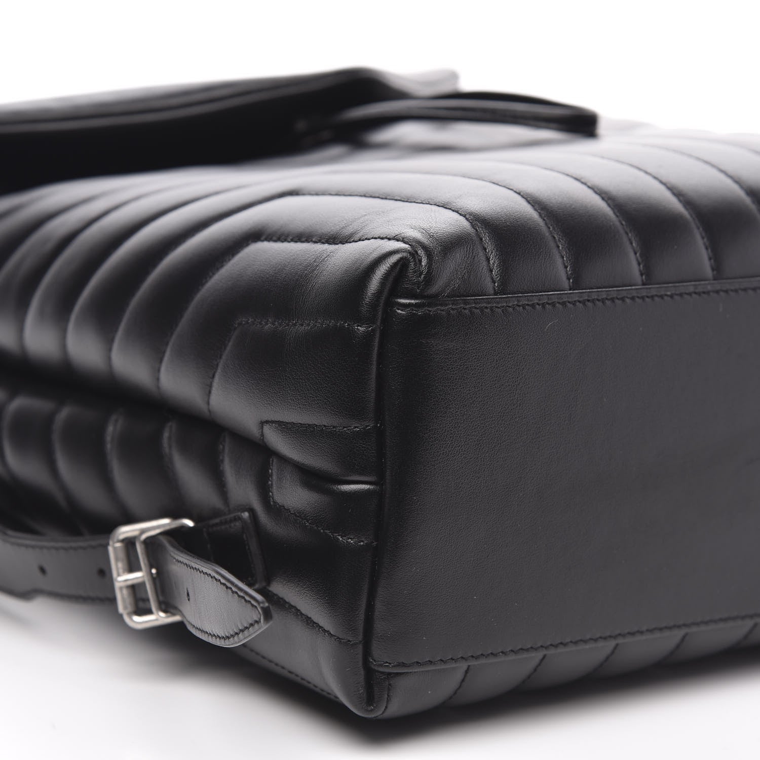 Saint Laurent Calfskin Y Quilted Monogram Medium Loulou Backpack Black 8 of 10