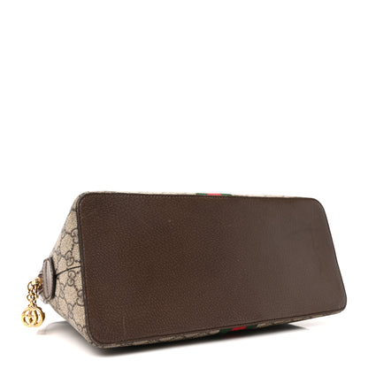 Gucci GG Supreme Monogram Web Medium Ophidia Top Handle Dome Bag Brown 4 of 10