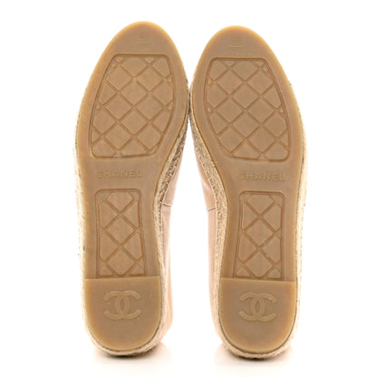 Chanel Lambskin CC Espadrilles 41 Beige Black 5 of 9