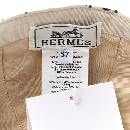 Hermes Technical Gabardine Serena Bandana Cap 57 Ecume 8 of 8
