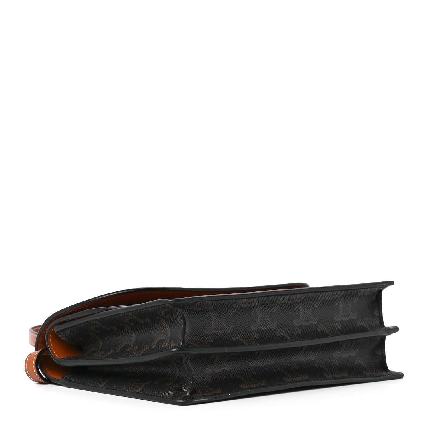 Celine Triomphe Canvas Lambskin Wallet On Strap Tan 4 of 12