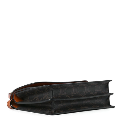 Celine Triomphe Canvas Lambskin Wallet On Strap Tan 4 of 12