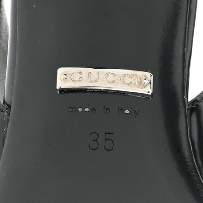 Gucci Nappa Mallory Pointed Toe Slingback Sandal 35 Black 7 of 10