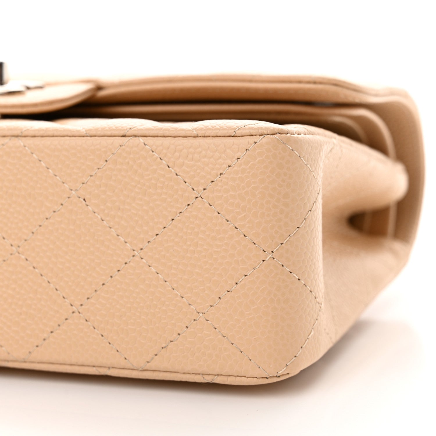 Chanel Caviar Quilted Small Double Flap Beige 10 of 12
