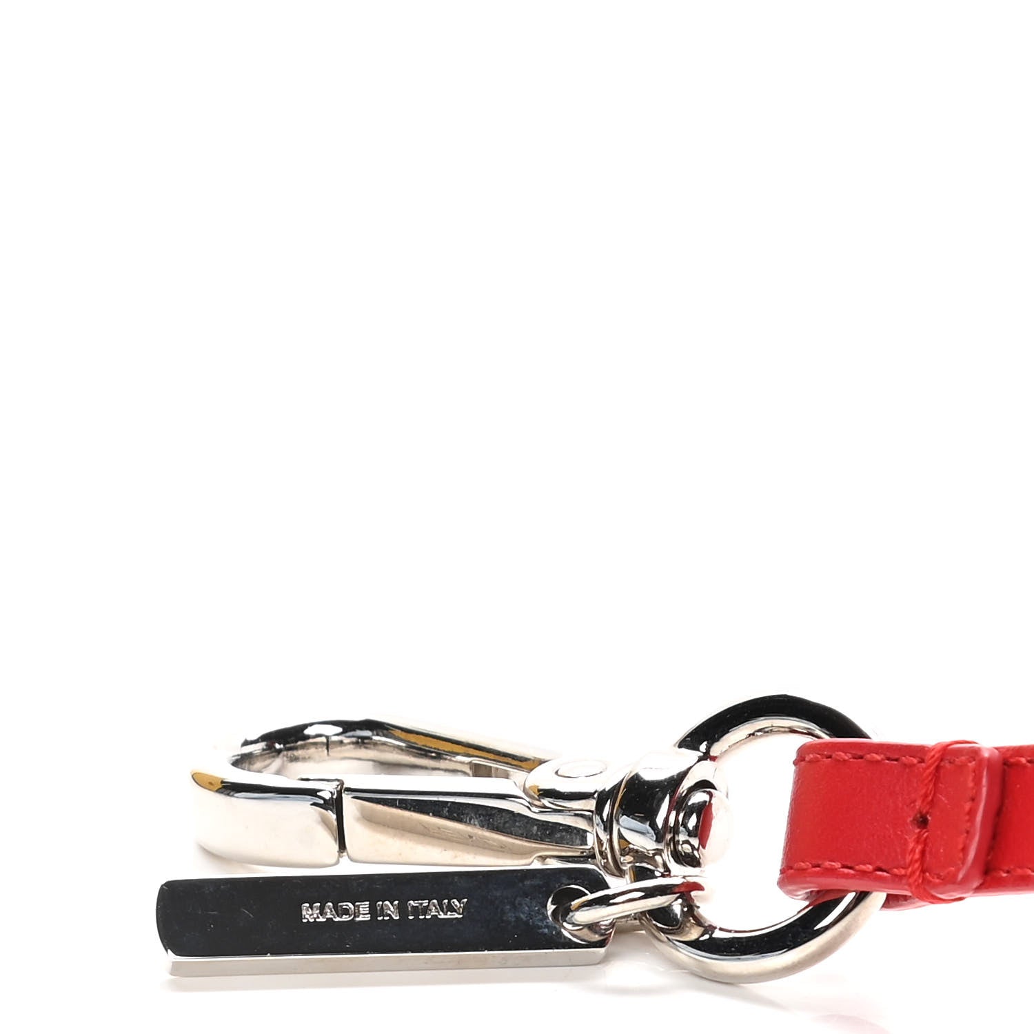 Fendi Mink Fur FF Pom Pom Bag Charm Black Rosso White 5 of 6