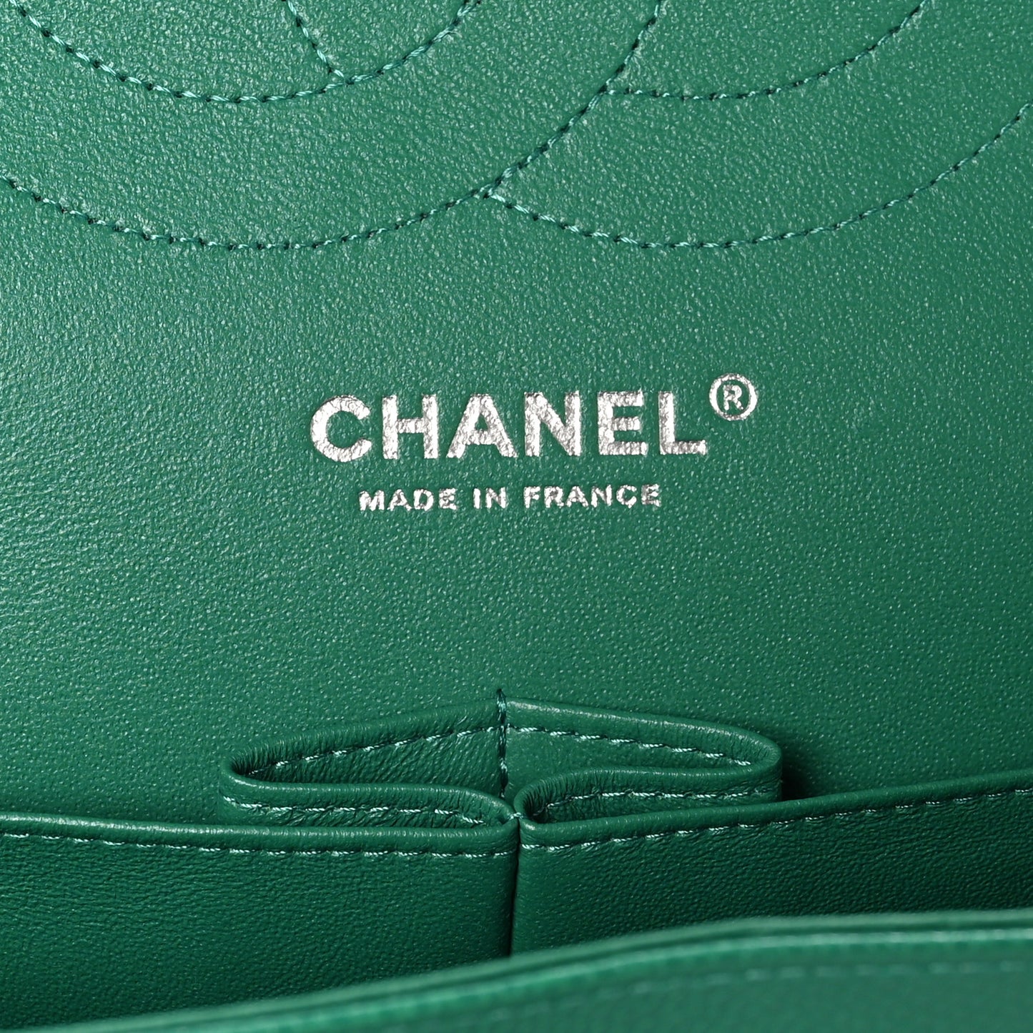 Caviar Quilted Jumbo Double Flap Green