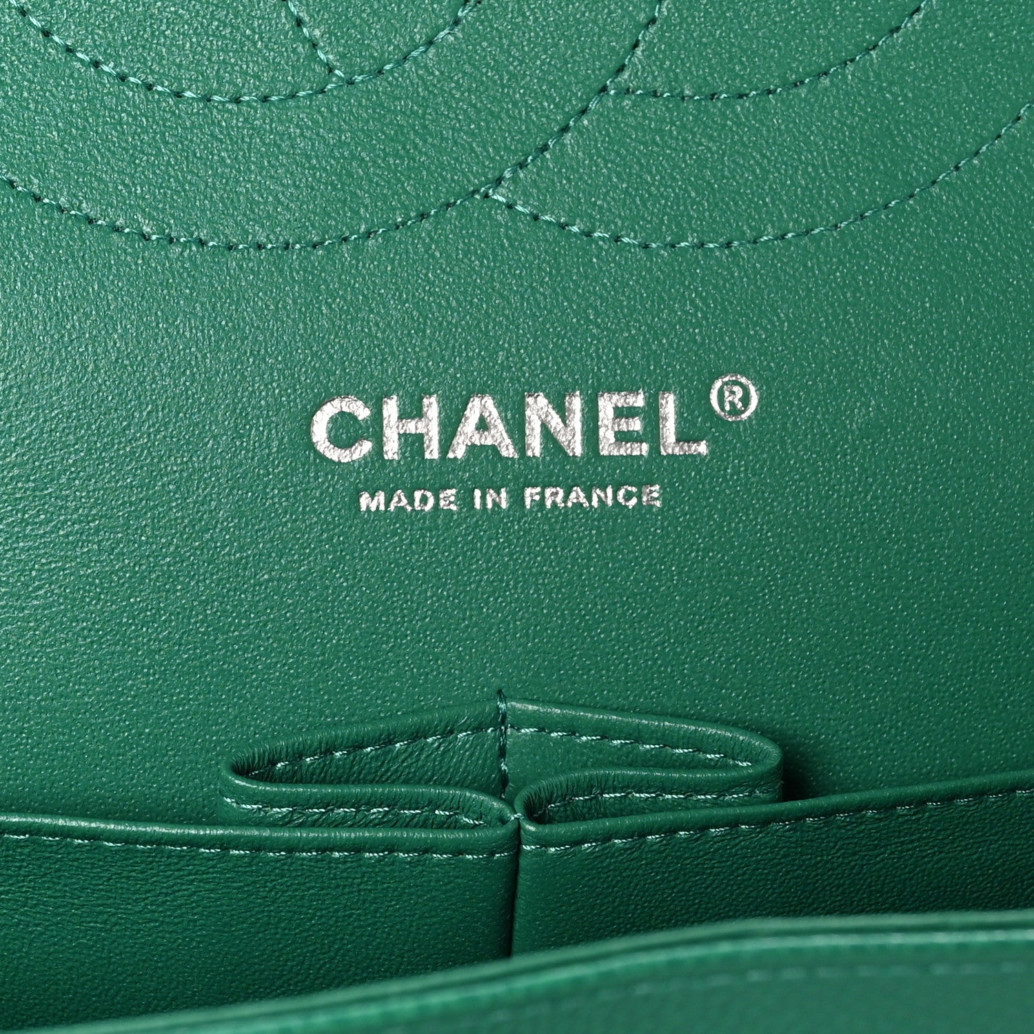 Chanel Caviar Quilted Jumbo Double Flap Green 6 of 10