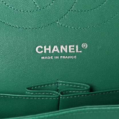 Chanel Caviar Quilted Jumbo Double Flap Green 6 of 10