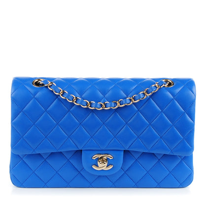 Chanel Lambskin Quilted Medium Double Flap Blue 1 of 8