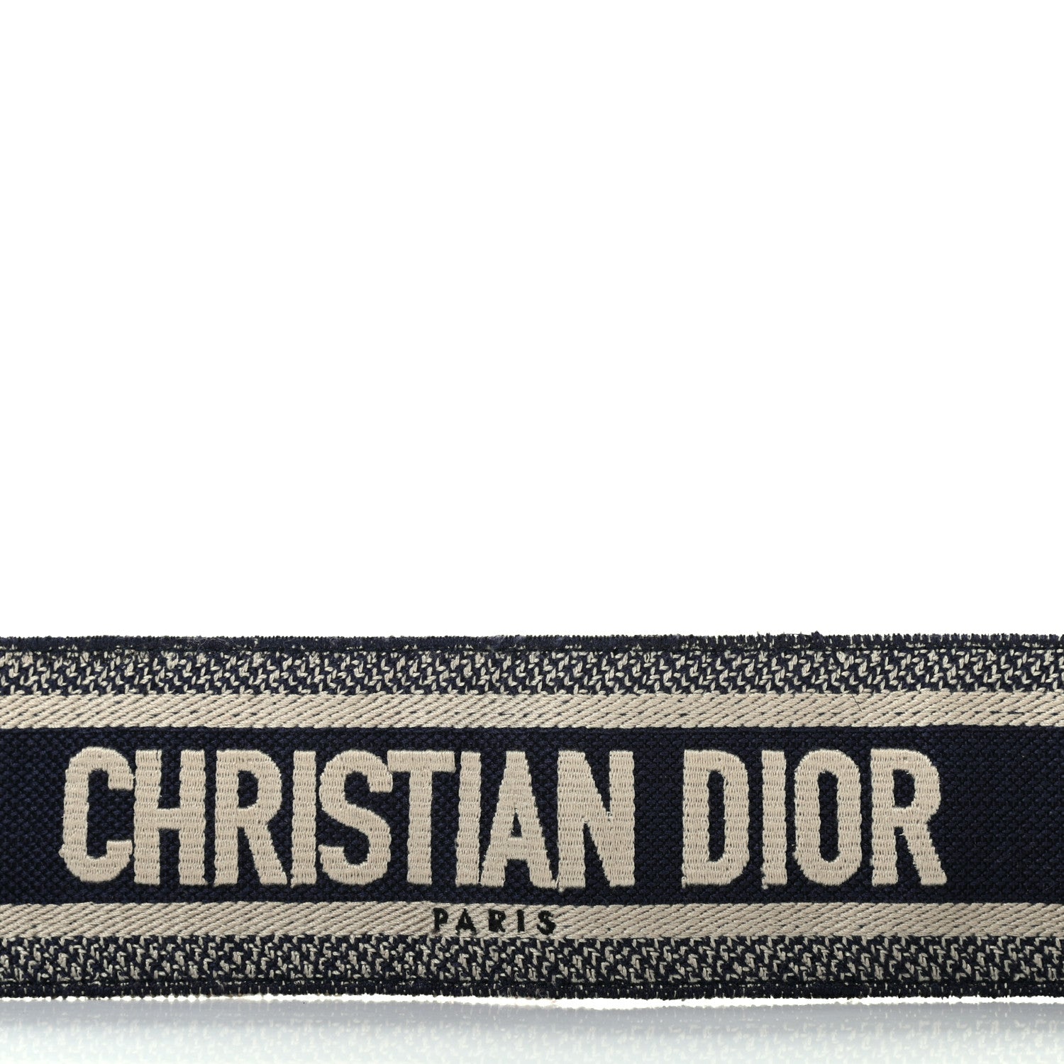 Christian Dior Canvas Embroidered Shoulder Strap Blue 4 of 5