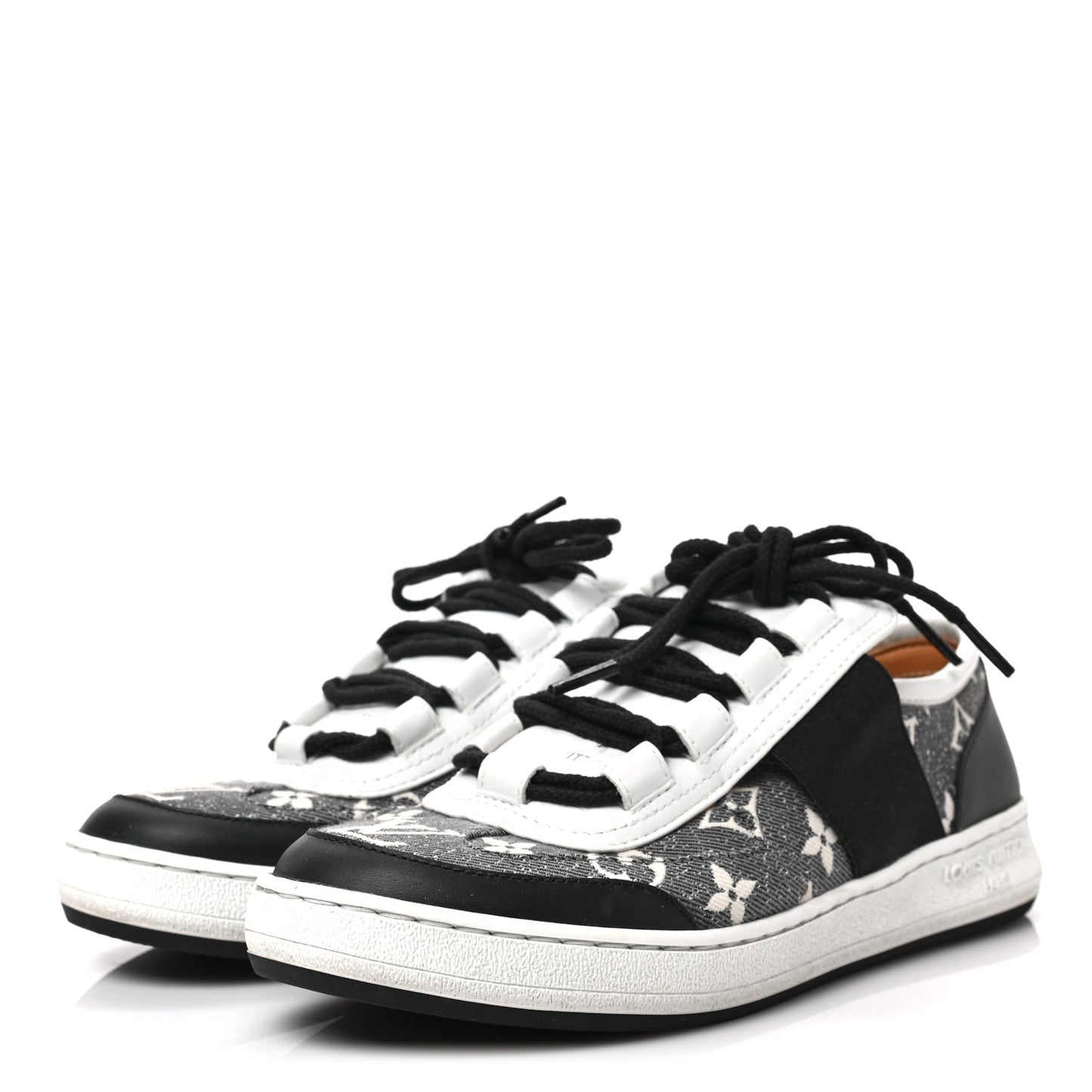 Denim Monogram Lous Sneakers 38 Gray