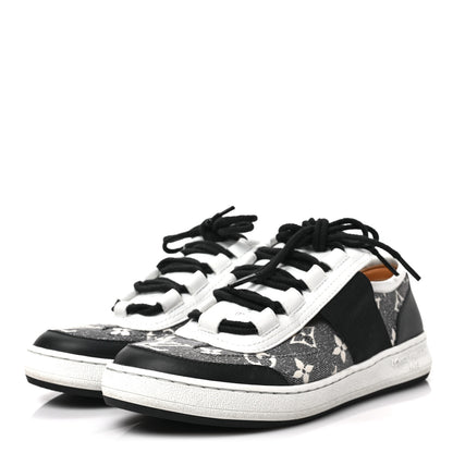 Louis Vuitton Denim Monogram Lous Sneakers 38 Gray 3 of 8