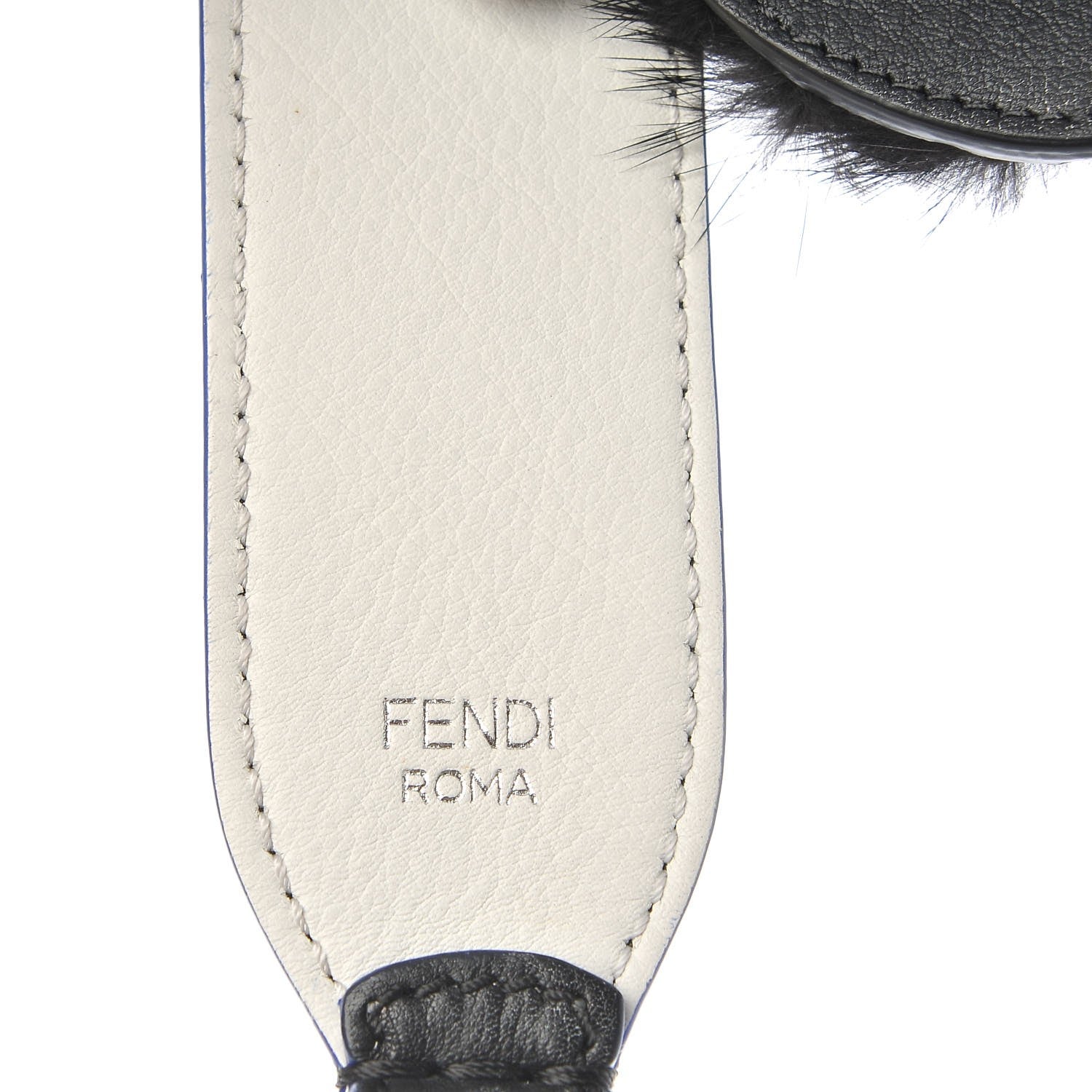 Fendi Vitello Dolce Mink Fur Karlito Inlay Strap You Black Multicolor 4 of 6