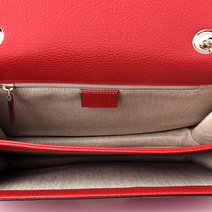 Gucci Dollar Calfskin Interlocking G Shoulder Bag Red 5 of 8