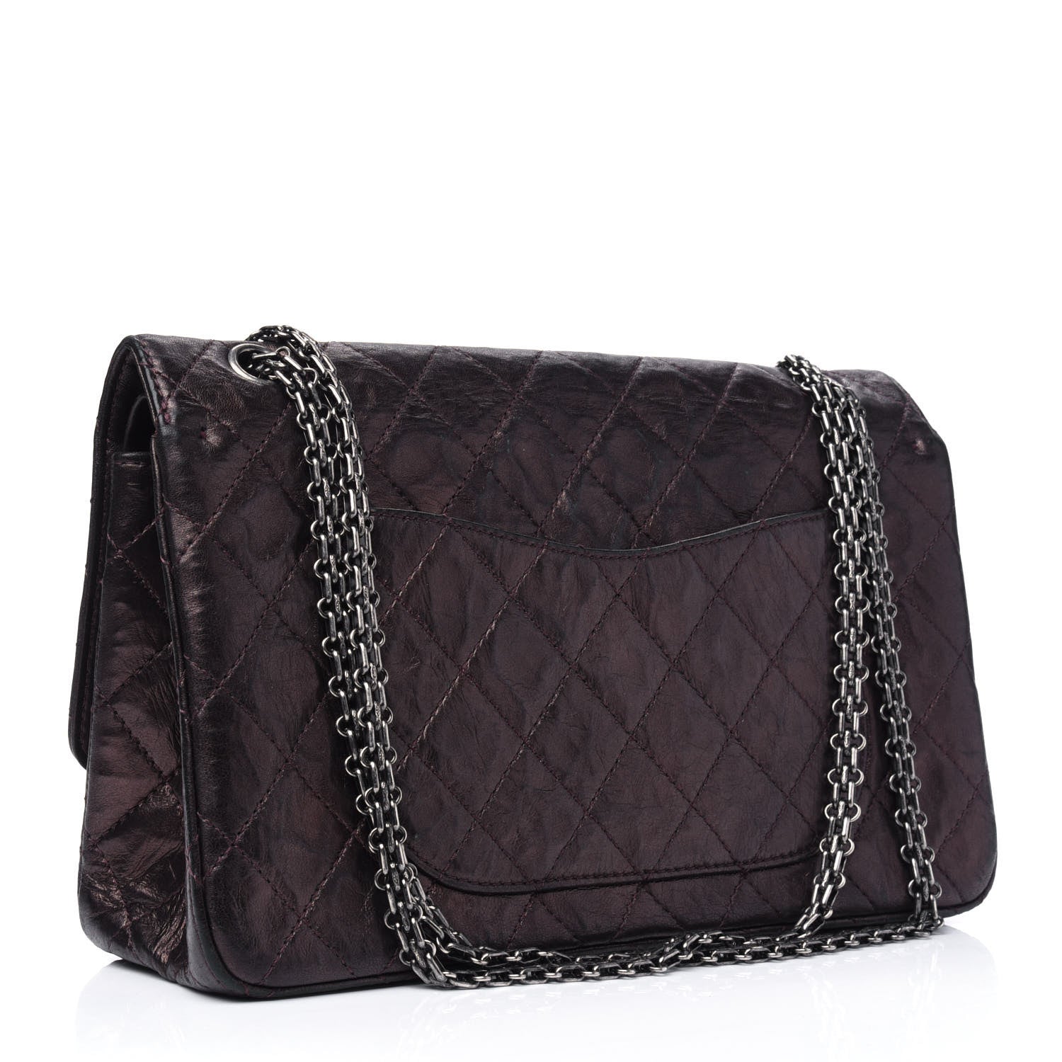 Chanel Metallic Aged Calfskin Quilted 2.55 Reissue 227 Flap Brown 3 of 5