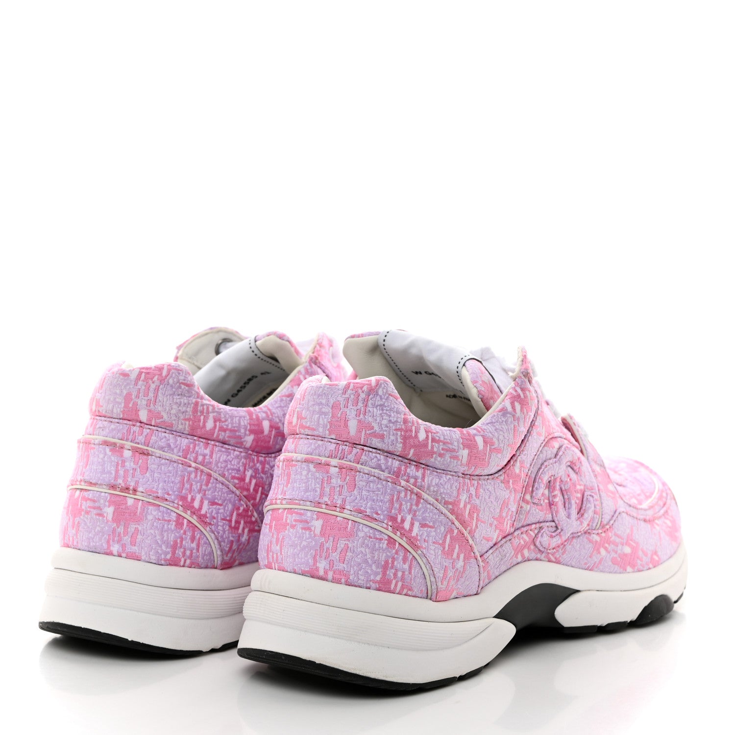 Chanel Tweed CC Sneakers 41 Pink 4 of 8