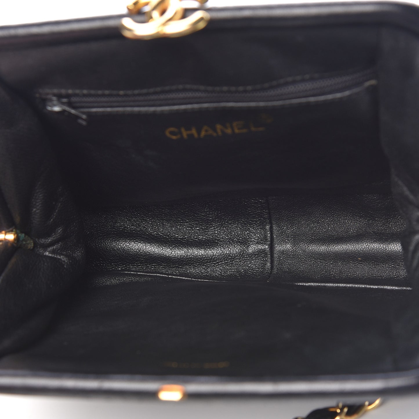 Lambskin Quilted Tassel Kisslock Evening Bag Black