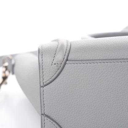 Celine Drummed Calfskin Nano Luggage Pearl Blue 11 of 15