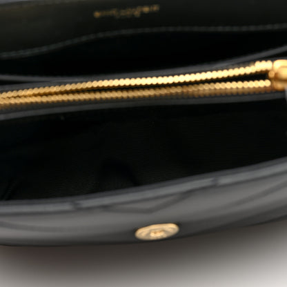 Saint Laurent Calfskin Y Quilted Monogram Small Loulou Chain Satchel Black 5 of 9