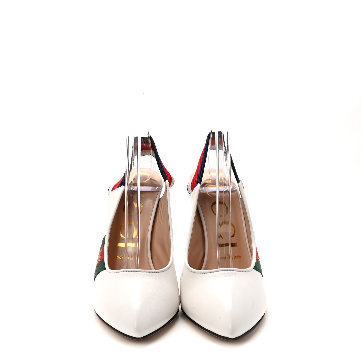Malaga Kid Web Sylvie High Heel Slingback Pumps 37 White