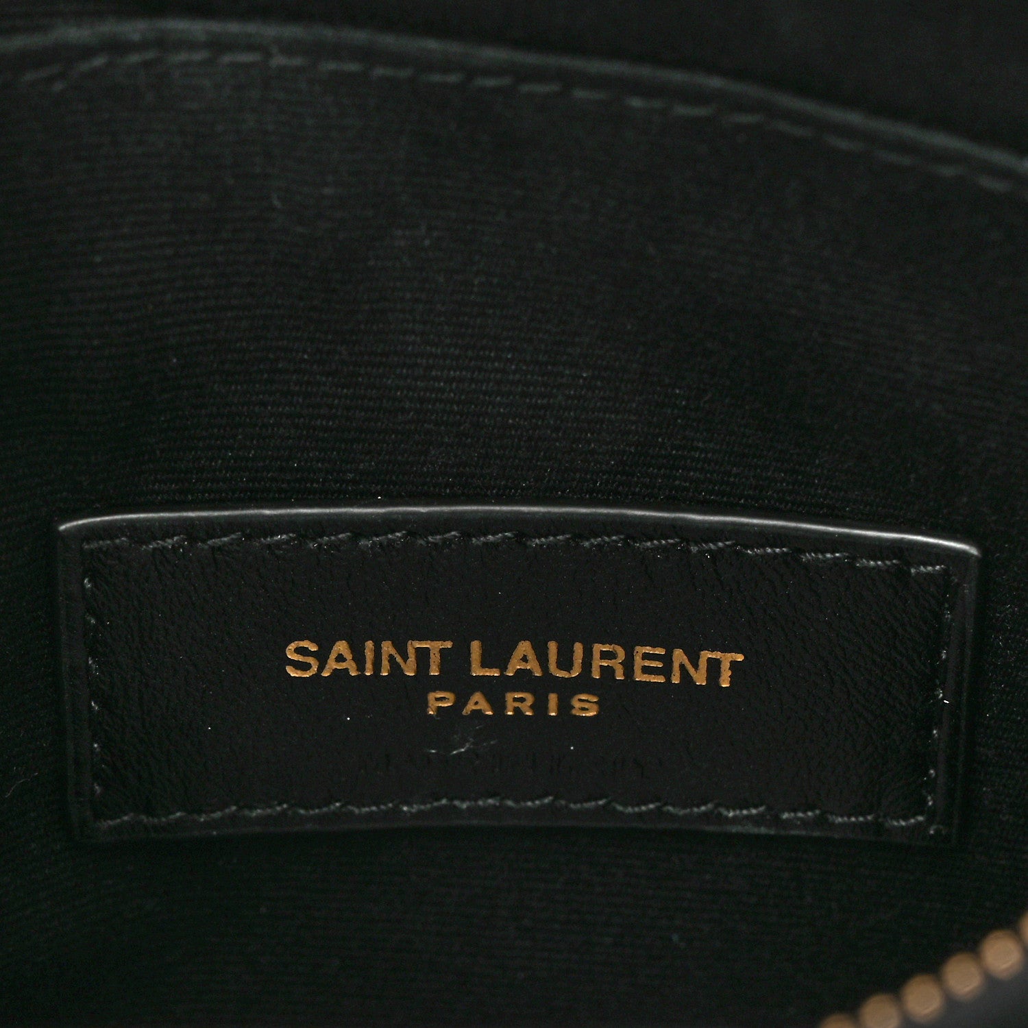 Saint Laurent Grain De Poudre Chevron Monogram Bill Pouch Black 6 of 8