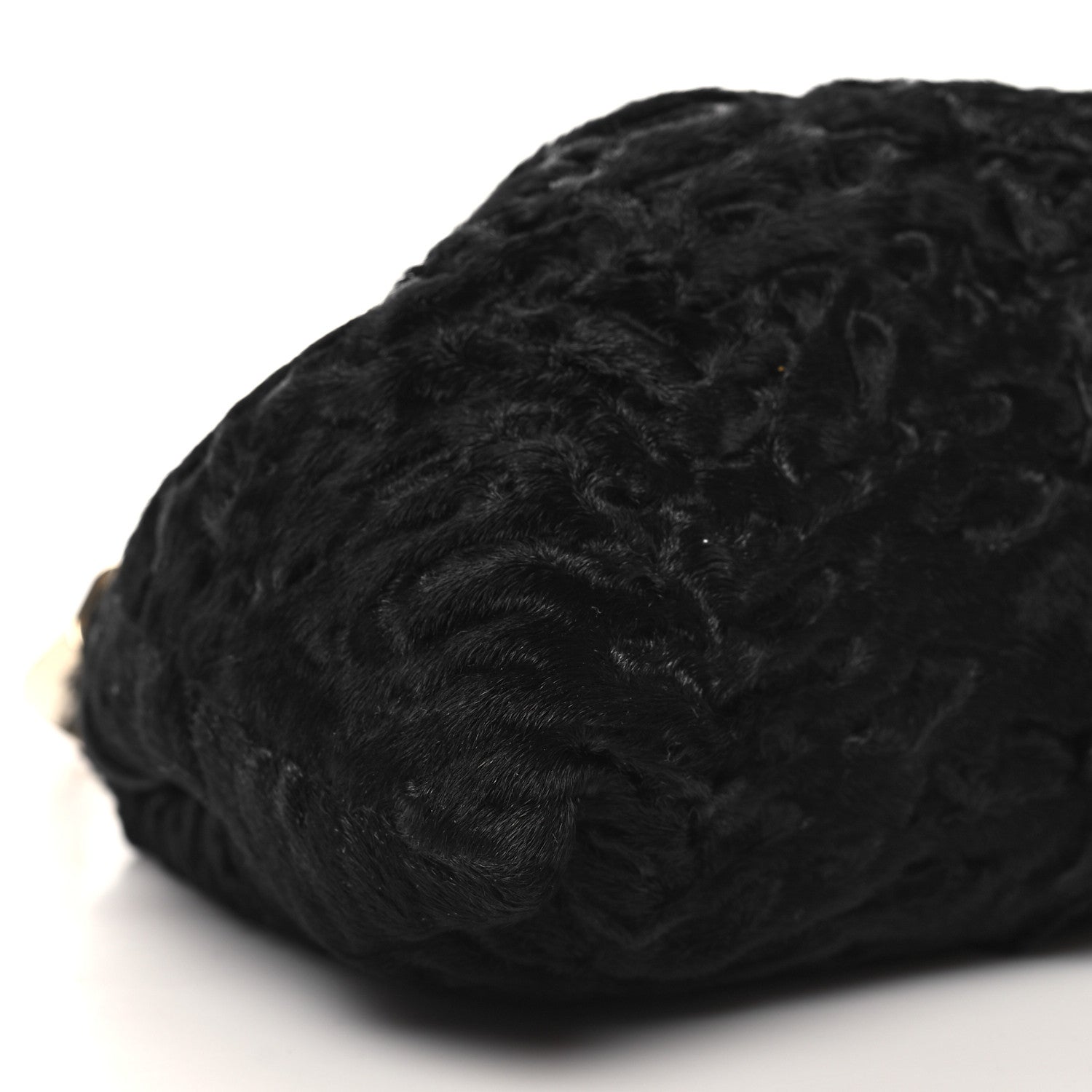 Valentino Garavani Astrakhan Bebop Loop Clutch Black 8 of 9