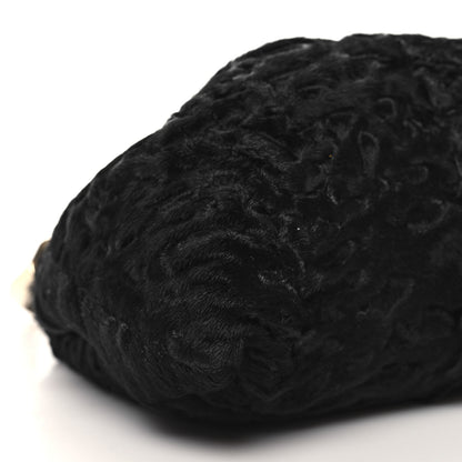 Valentino Garavani Astrakhan Bebop Loop Clutch Black 8 of 9