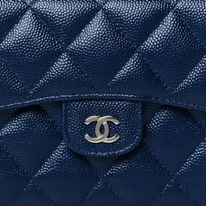 Chanel Caviar Quilted Compact Flap Wallet Navy 8 of 11