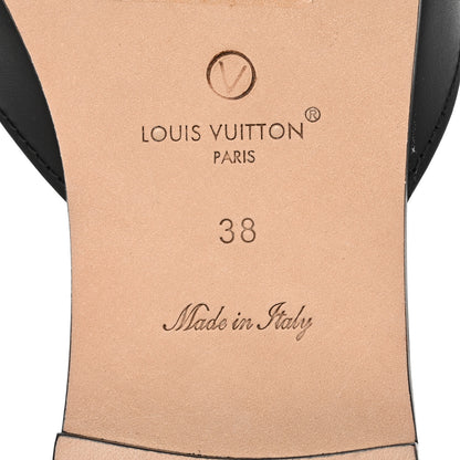 Louis Vuitton Calfskin LV Isola Flat Sandals 38 Black 7 of 9