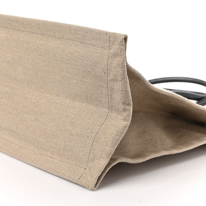 Saint Laurent Linen Calfskin Rive Gauche Tote Optic White 9 of 11