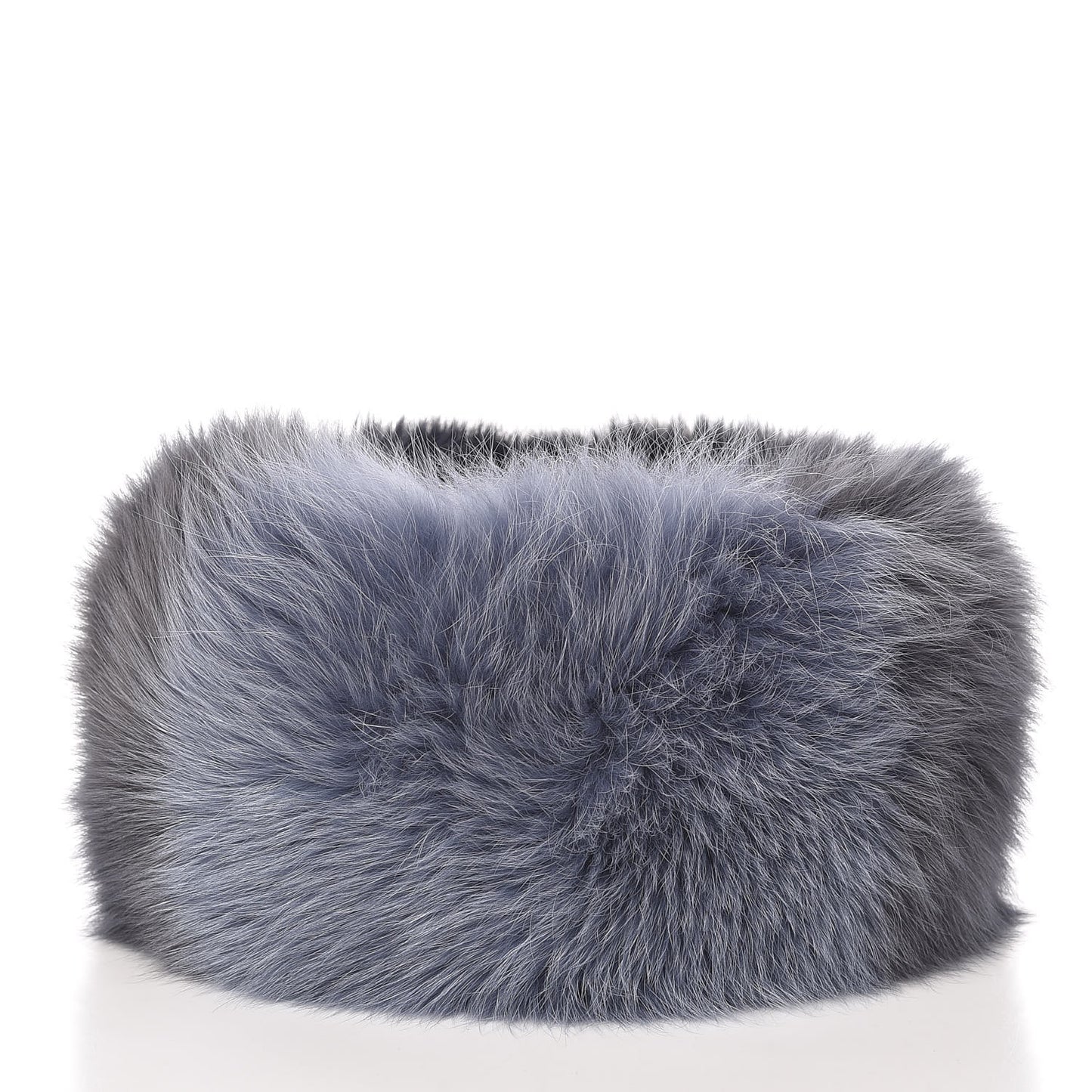 Nathalia Fox Fur Scarf Blue Nuit