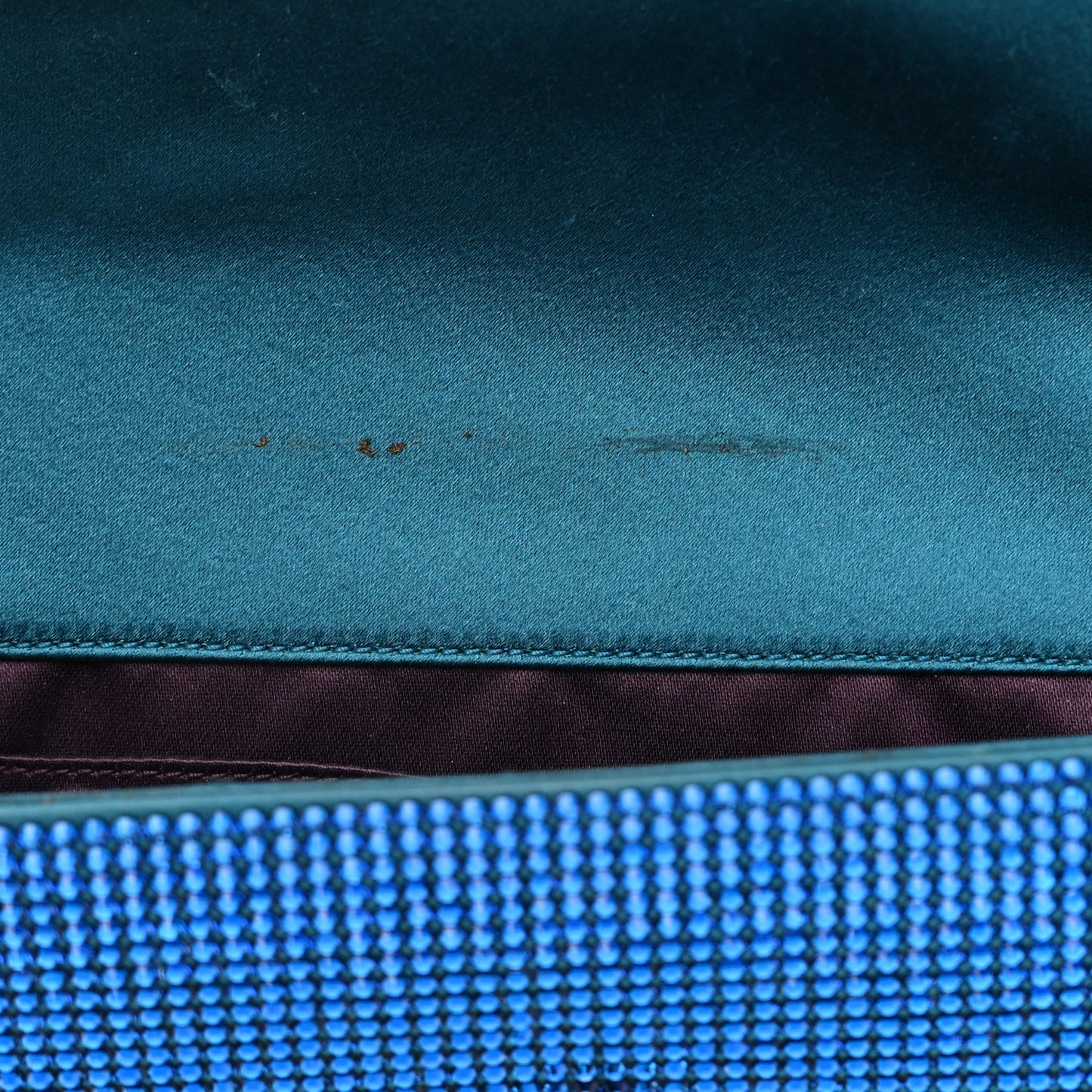 Swarovski Crystal Flap Clutch Capri Blue
