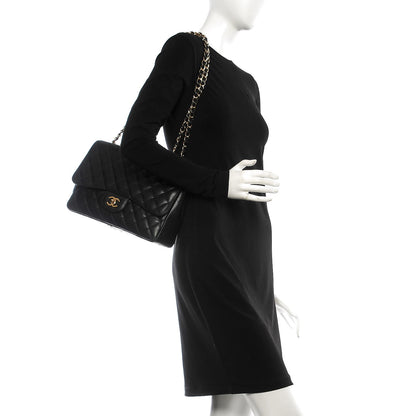 Chanel Caviar Quilted Jumbo Single Flap Black 2 of 14