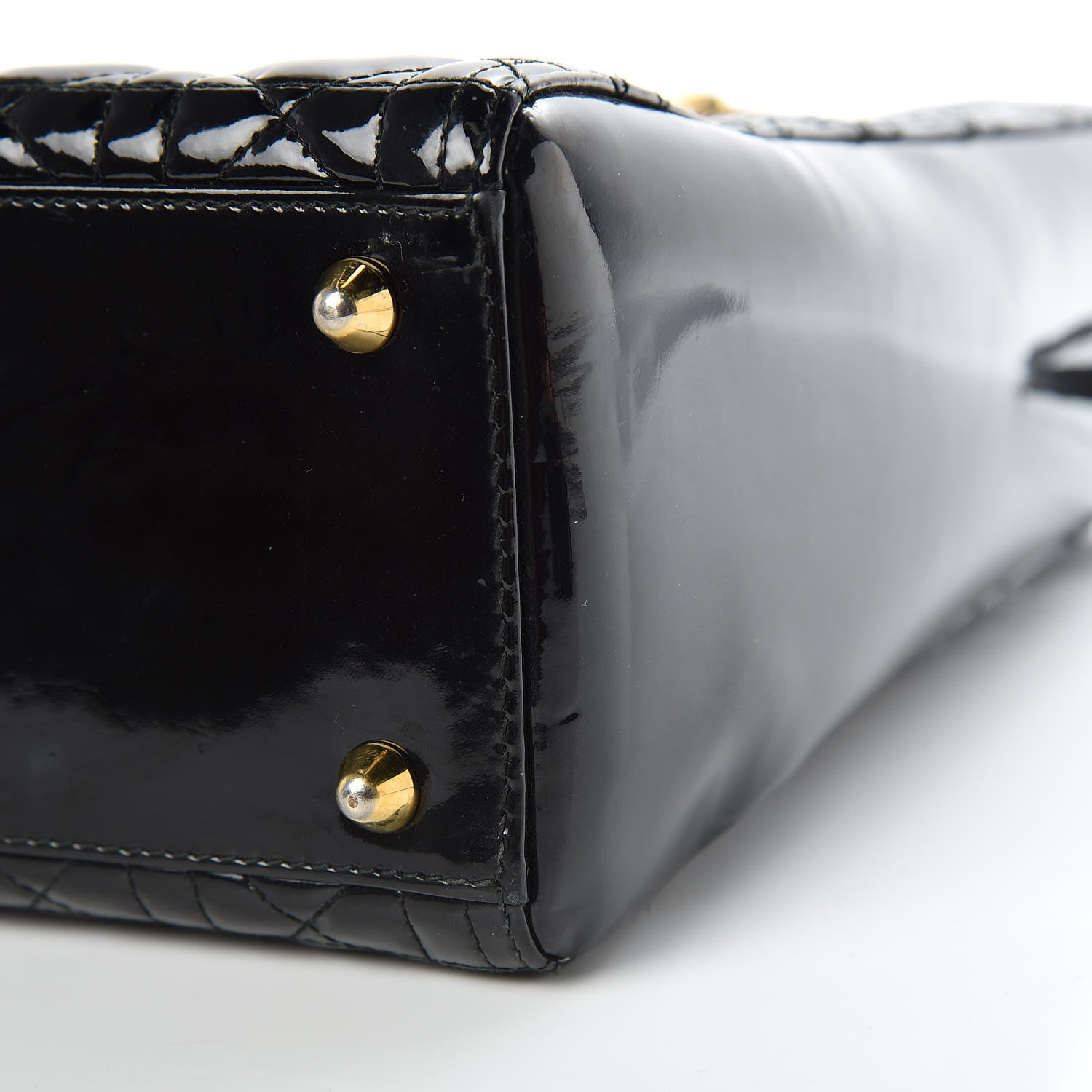 Christian Dior Patent Cannage Large Lady Dior Black 9 of 11