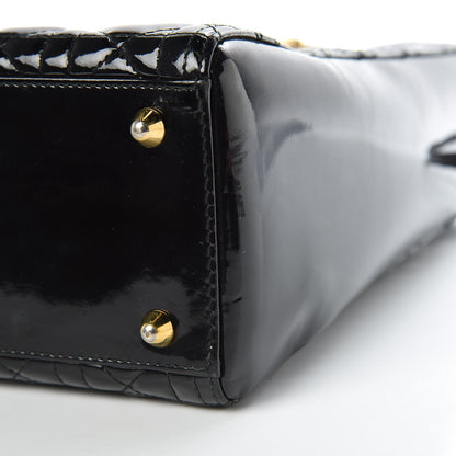 Christian Dior Patent Cannage Large Lady Dior Black 9 of 11