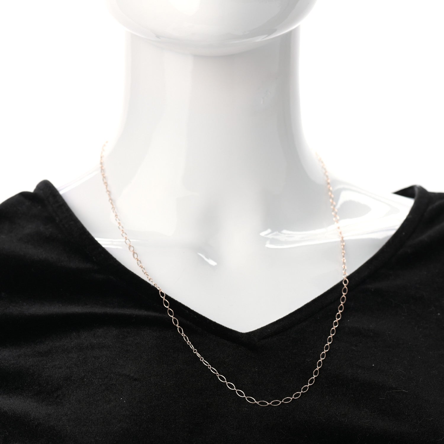 Tiffany 18K Rose Gold Oval Link Chain 24" 2 of 5