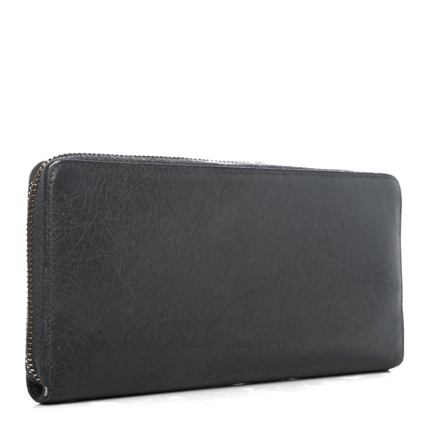 Agneau Classic Gold Hardware Continental Zip Around Wallet Gris Fossile