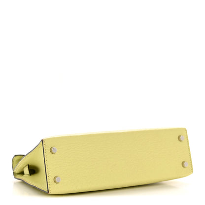 Hermes Chevre Mysore Mini Kelly Sellier 20 Jaune Bourgeon 4 of 14