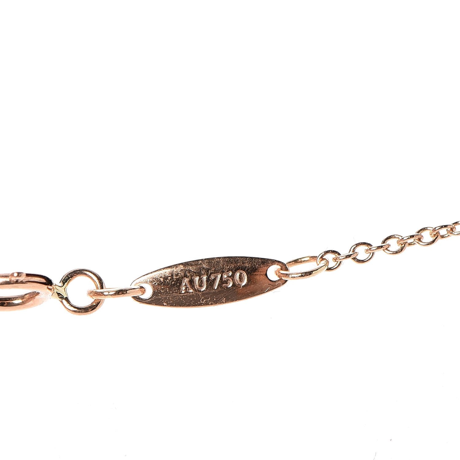 Tiffany 18K Rose Gold Diamond .17ct Elsa Peretti Diamonds by the Yard Pendant Necklace 6 of 9