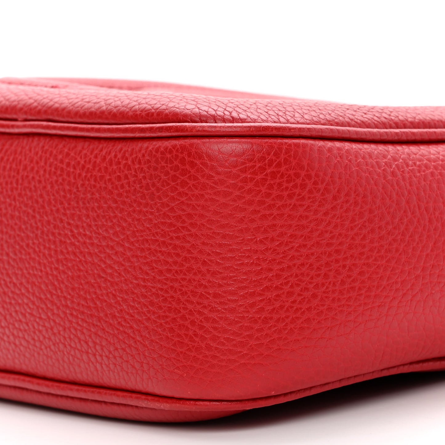 Pebbled Calfskin Small Soho Disco Bag Tabasco Red