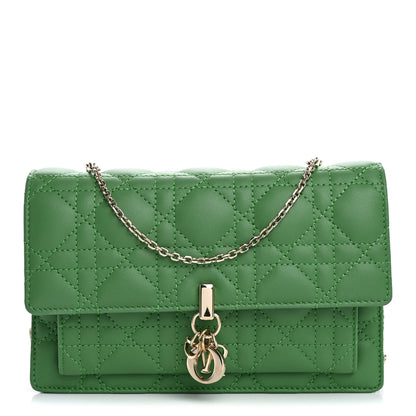 Christian Dior Lambskin Cannage My Dior Daily Chain Pouch Jade Green 1 of 14