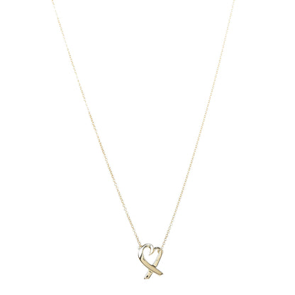 Tiffany 18K Yellow Gold Small Paloma Picasso Loving Heart Pendant Necklace 1 of 6