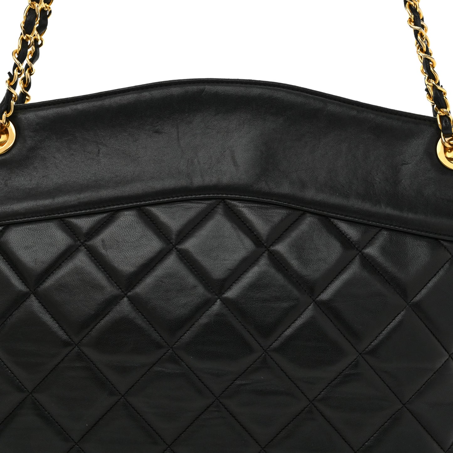 Lambskin Quilted Shoulder Bag Black
