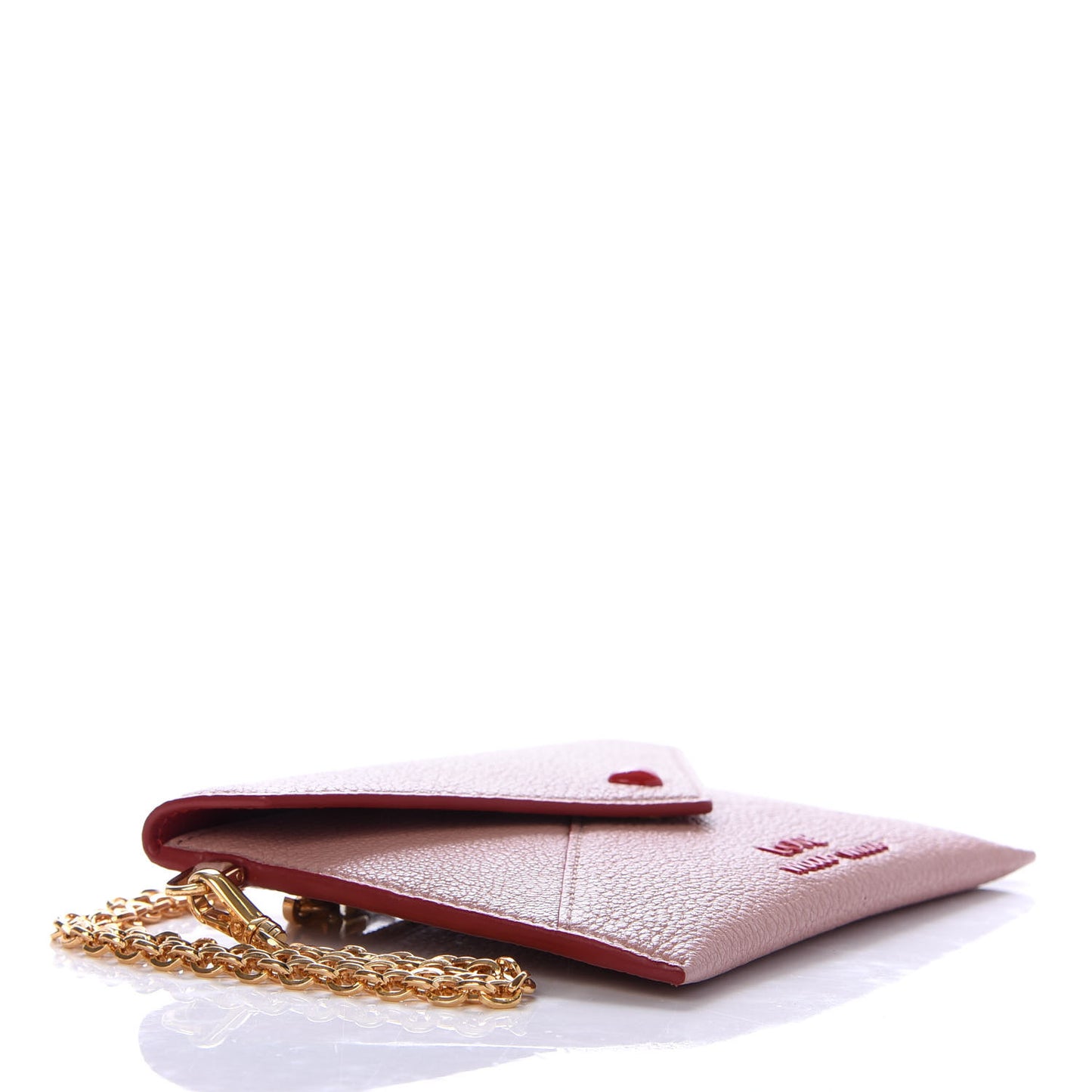 Goatskin Madras Love Wristlet Pouch Orchidea