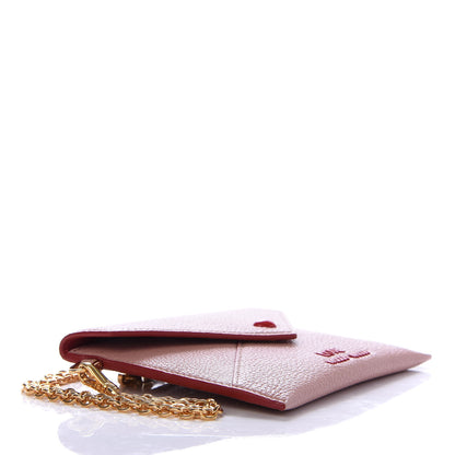 Miu Miu Goatskin Madras Love Wristlet Pouch Orchidea 4 of 8