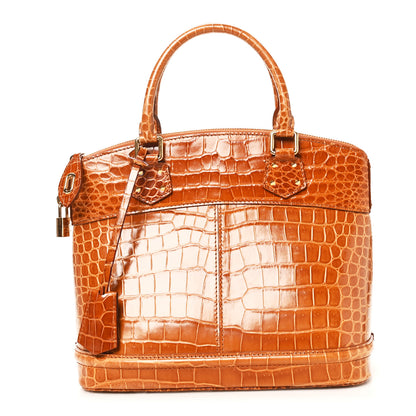 Louis Vuitton Crocodile Lockit PM Brown 1 of 9
