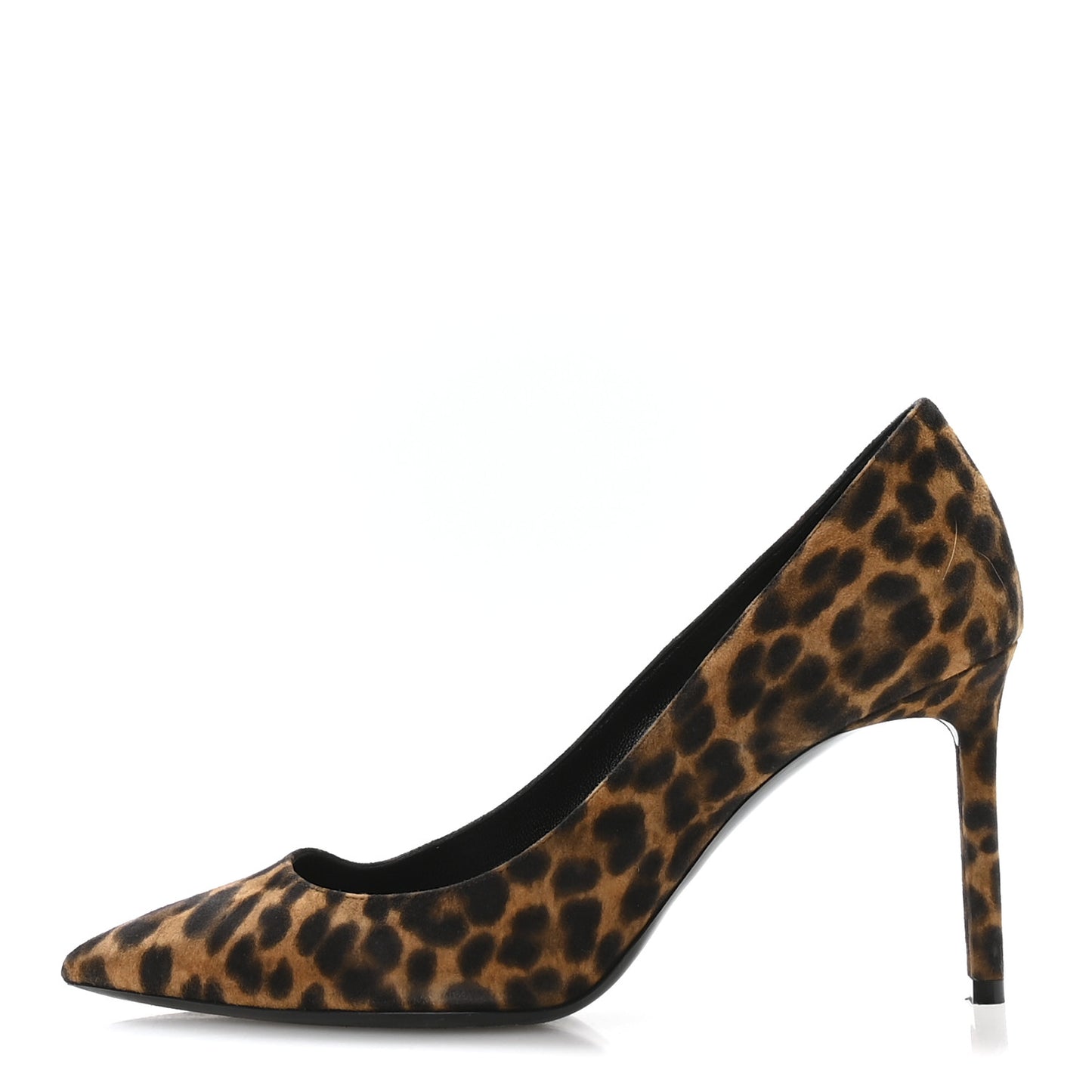 Suede Leopard Printed Anja Pumps 37 Natural Coffee