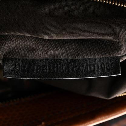 Fendi Zucca Calfskin Crocodile Embossed Large Chef Shopper Tote Tobacco 7 of 11