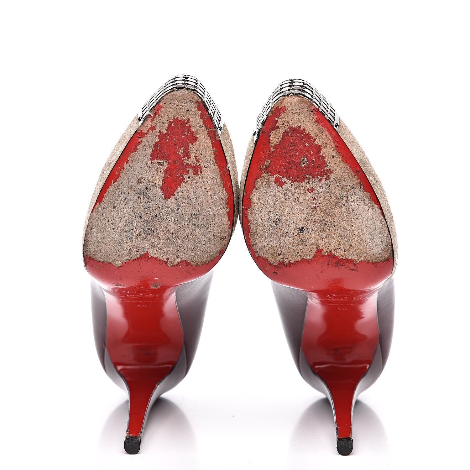 Christian Louboutin Suede Calfskin Maggie 160 Pumps 40 Burgundy 11 of 13