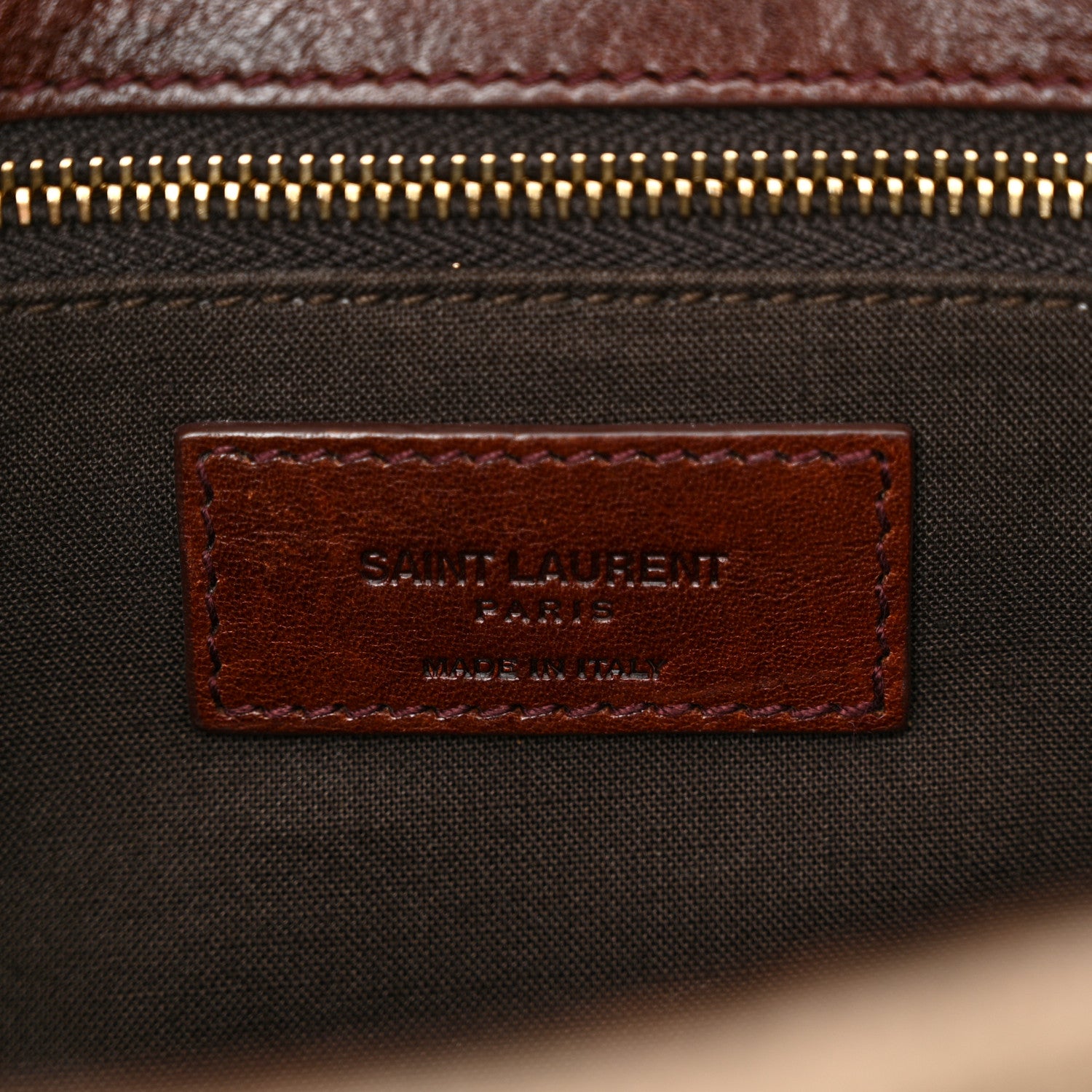 Saint Laurent Cotton Canvas Vintage Calfskin Monogram Medium Niki Chain Satchel Natural Chocolate 6 of 14